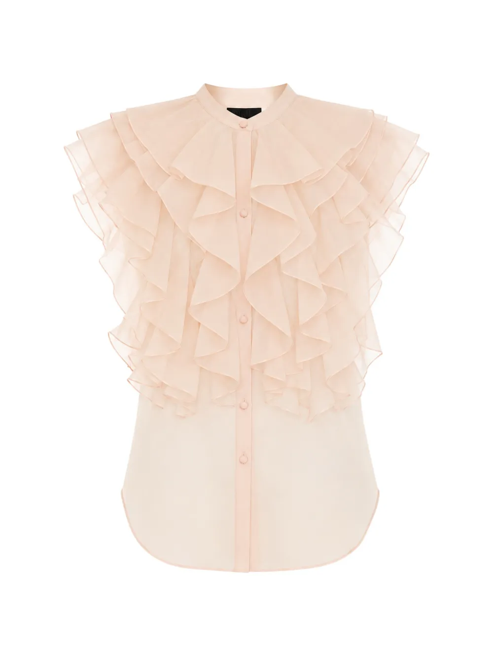 Max Mara ruffled silk shirt - Rosa
