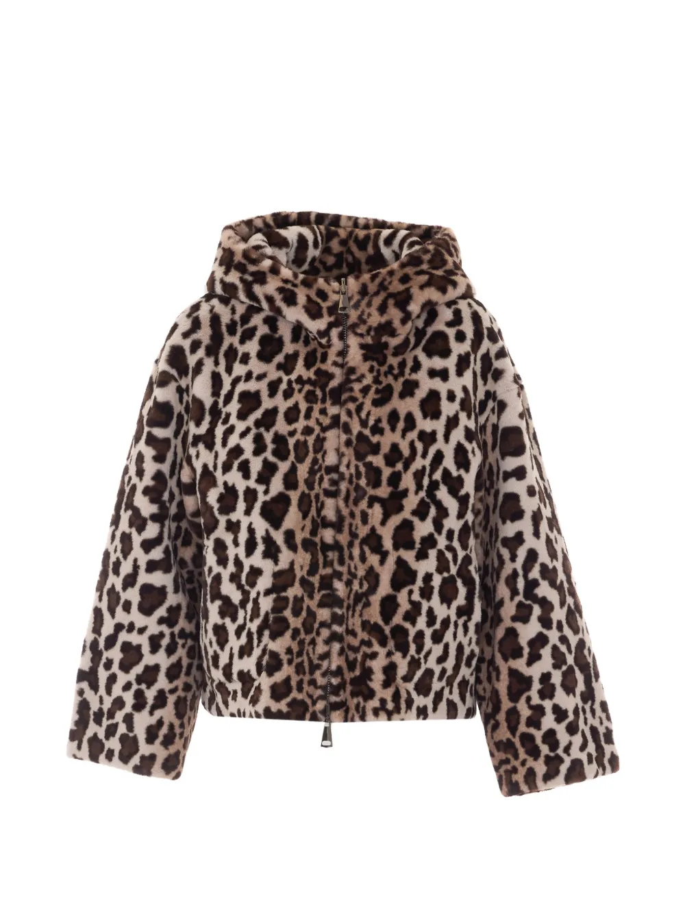 LOU ANDREA leopard-print reversible jacket