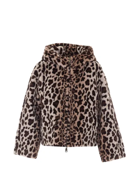 LOU ANDREA leopard-print reversible jacket