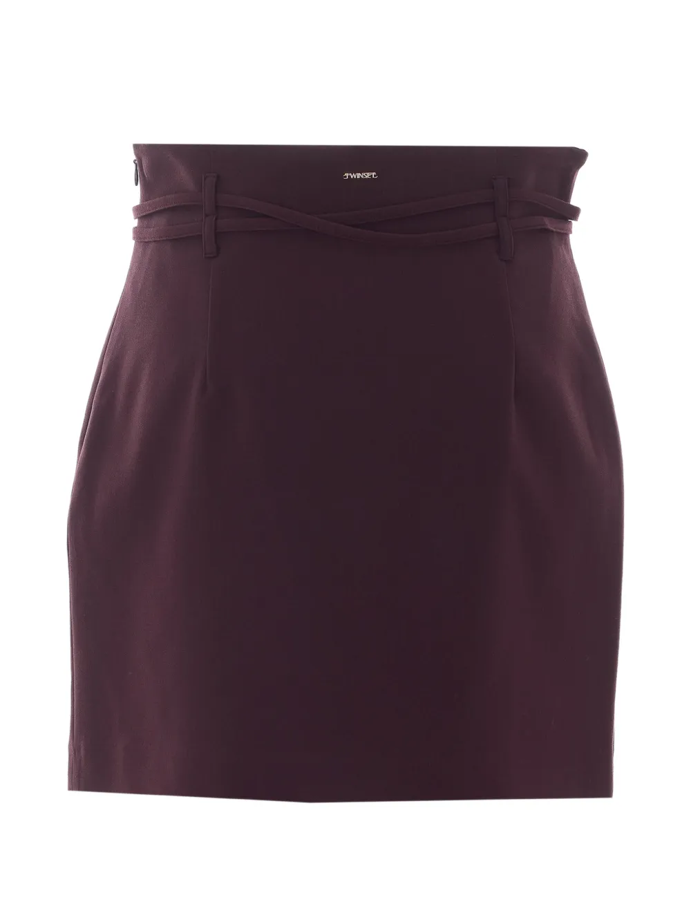 TWINSET miniskirt with belt Paars
