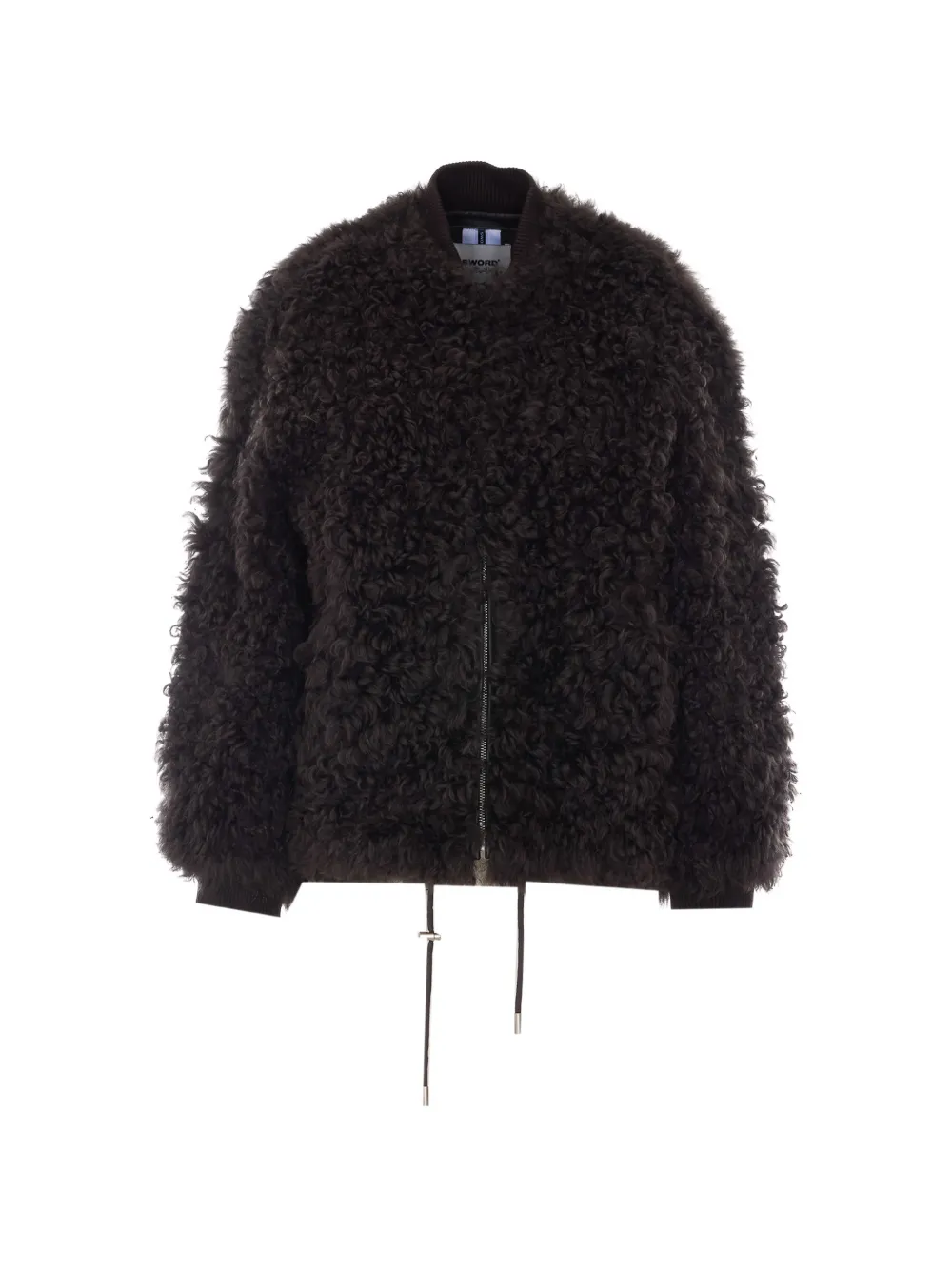 Sword shearling drawstring-hem jacket
