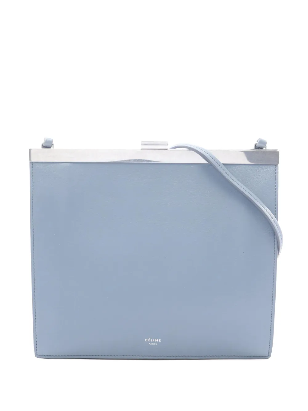 Celine Pre-Owned Borsa a tracolla mini in pelle di vitello liscia con chiusura a fermaglio 2010-2026 - Blu