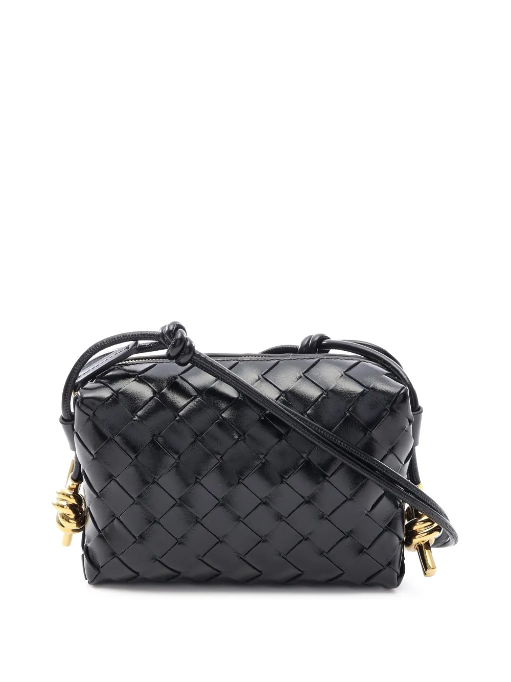 Bottega Veneta Pre-Owned 2012-2026 Mini Lambskin Intrecciato Loop Camera Bag crossbody bag - Nero