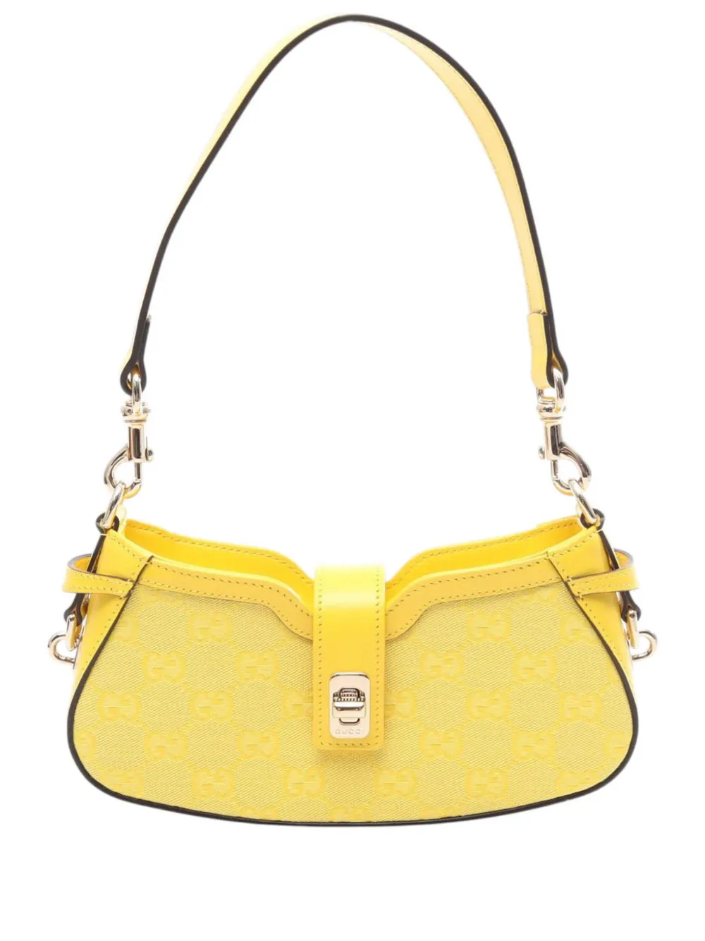 Gucci Pre-Owned 2016-2026 Mini GG Canvas Moon Side shoulder bag - Gelb