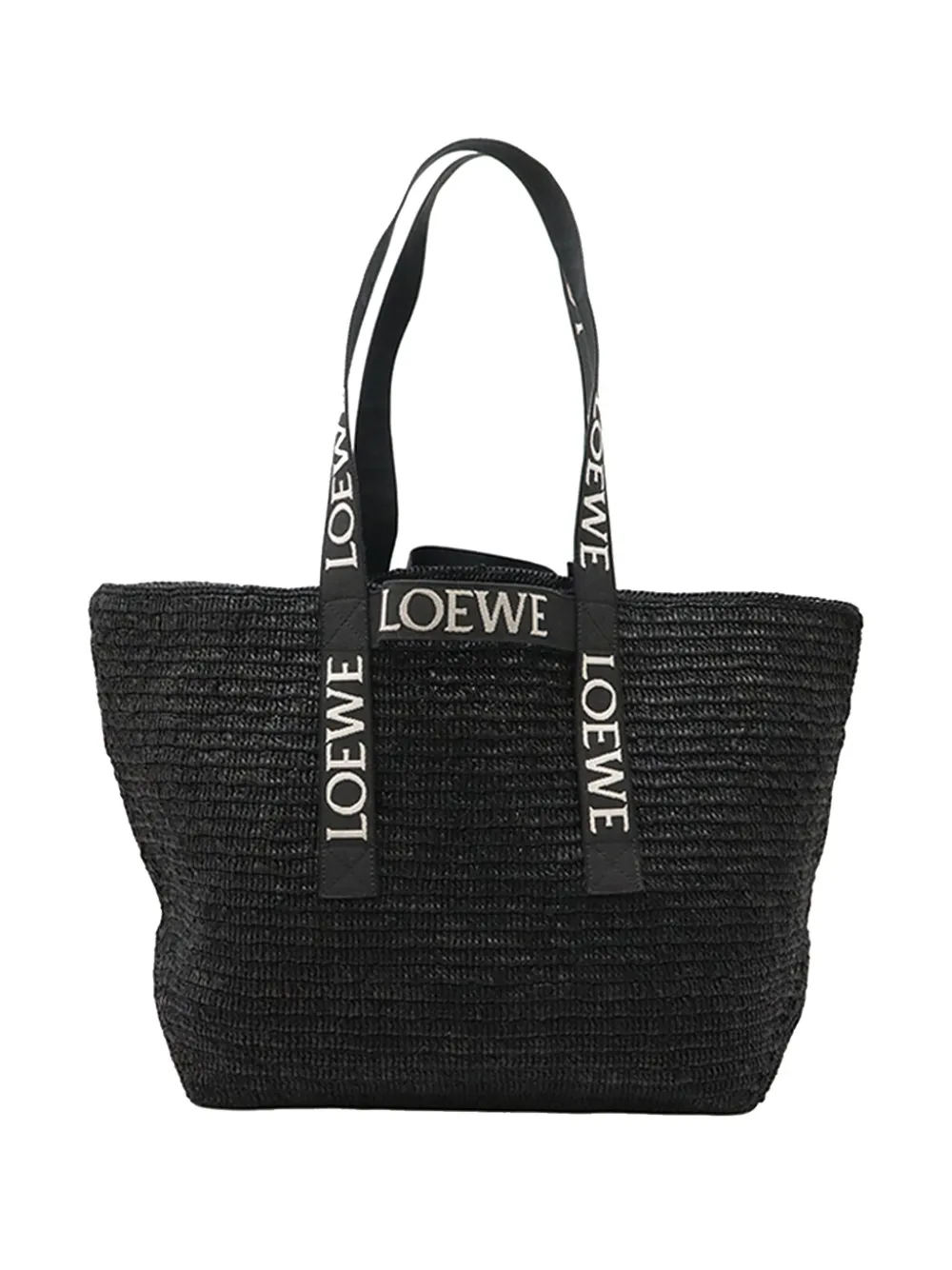 Loewe Pre-Owned 2023-2026 Tote Bag aus Raffiabast - Schwarz