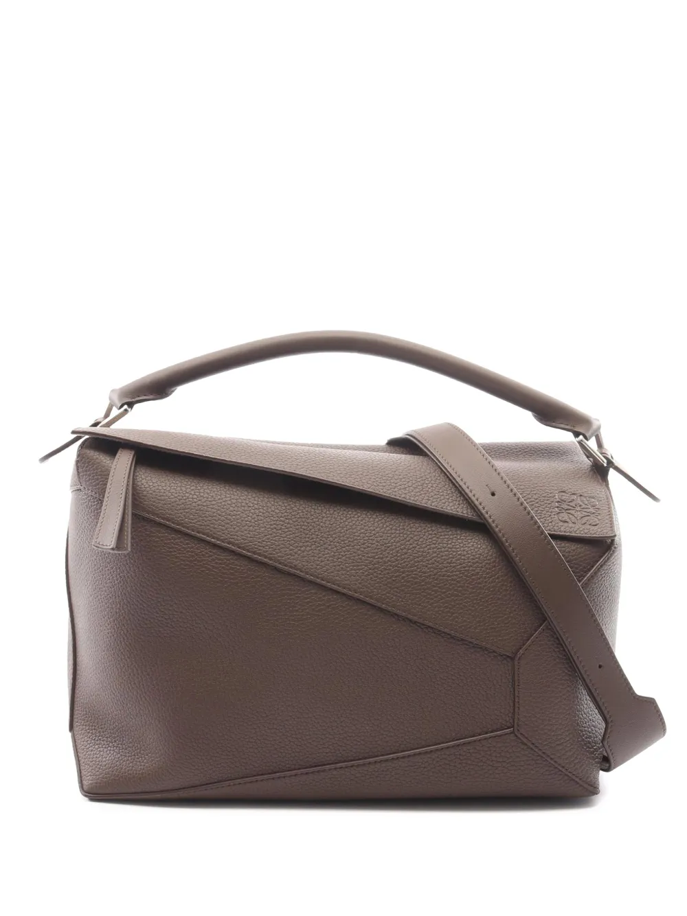 Loewe Pre-Owned 2010-2026 Large Calfskin Puzzle Edge satchel - Braun