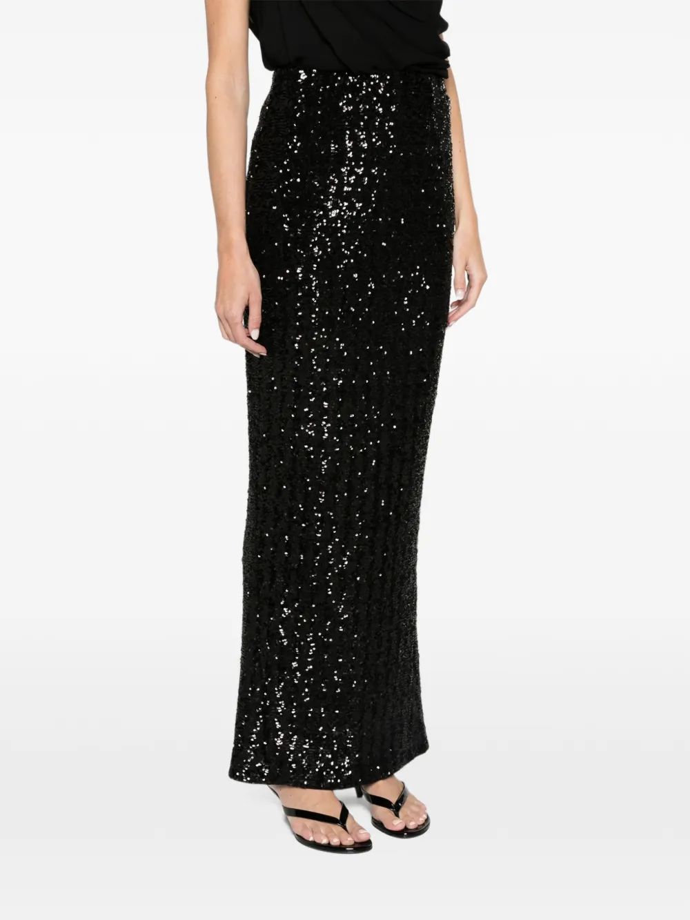 Balmain sequin maxi skirt Zwart