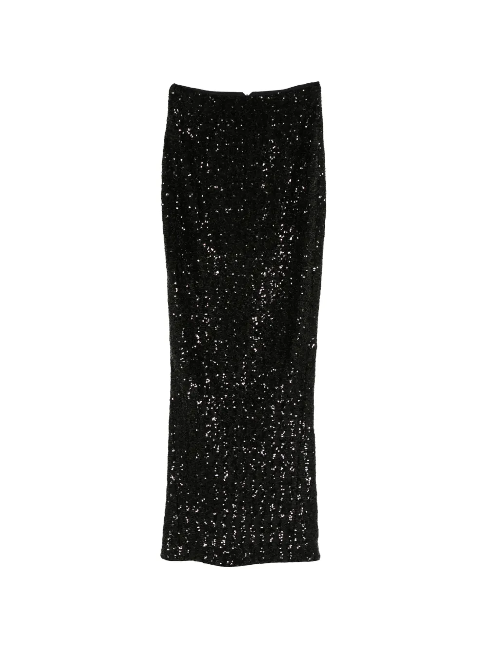 Balmain jupe longue à sequins brodés - Noir