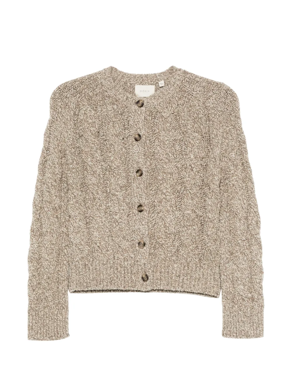 DÔEN Penrose cable cardigan - Nude