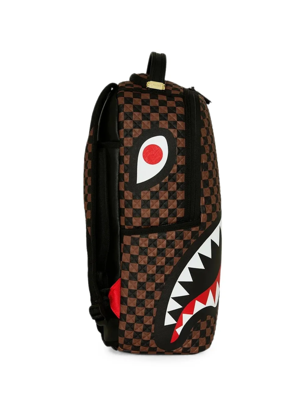 Sprayground Shark Mouth geruite rugzak Bruin