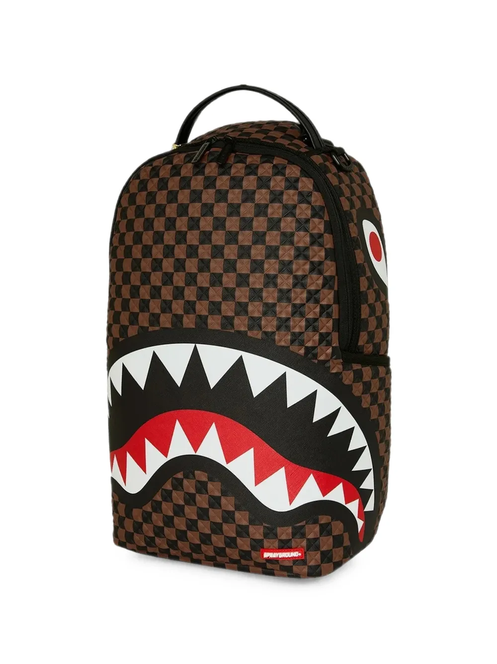 Sprayground Shark Mouth geruite rugzak Bruin