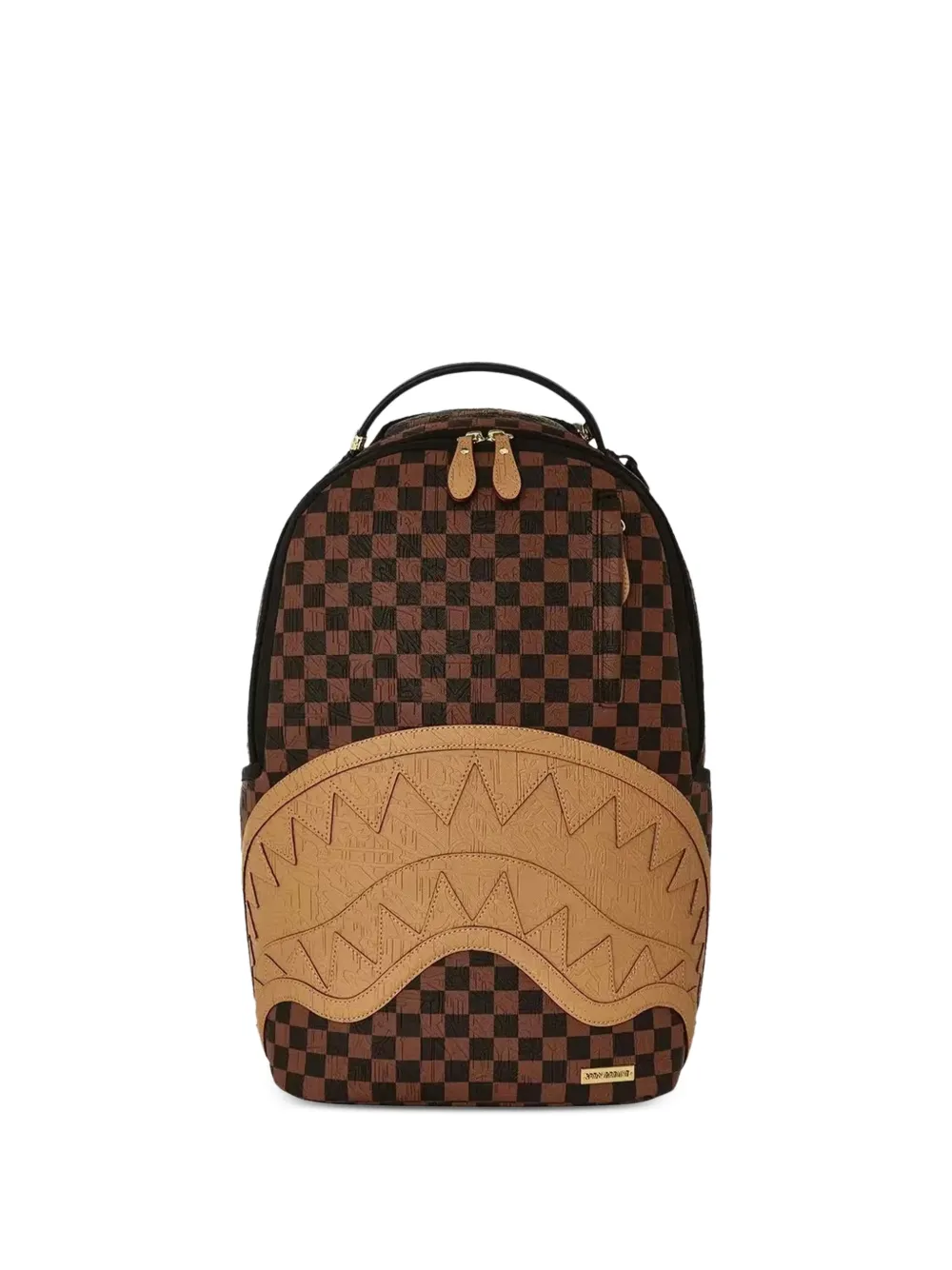 Sprayground Shark Mouth checked backpack