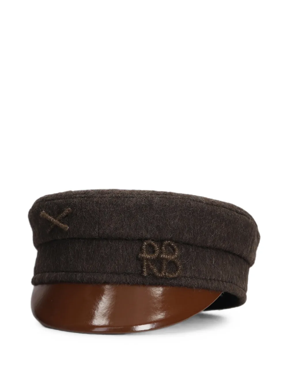 Ruslan Baginskiy Baker Boy hoed met geborduurd logo Bruin
