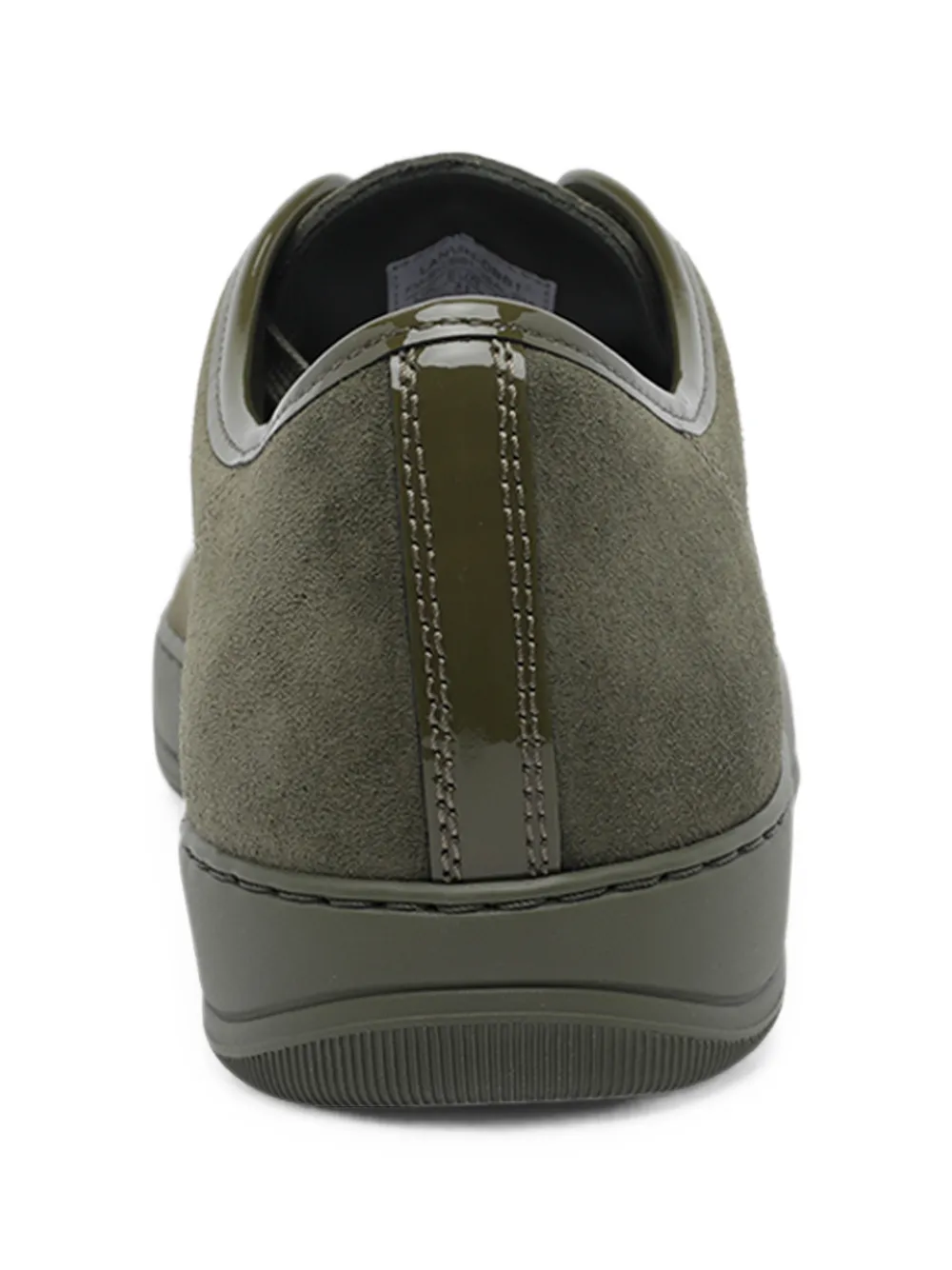 Lanvin patent-toe suede sneakers Groen
