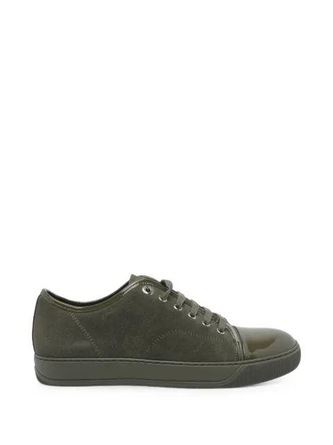 Lanvin patent-toe suede sneakers