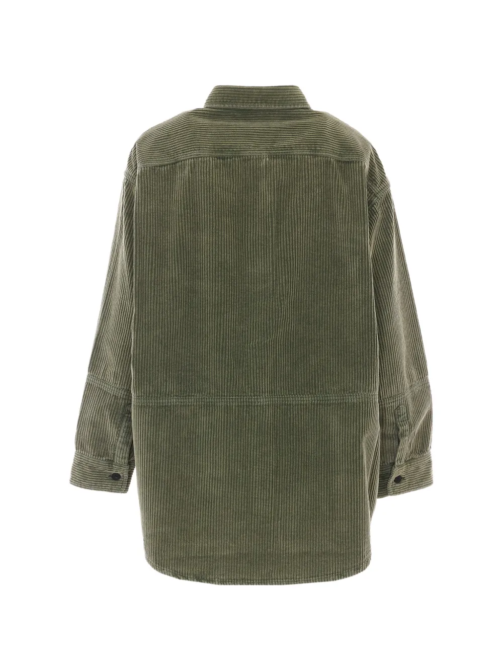 TRUE AVENUE Ludovica ribfluwelen shirtjack Groen