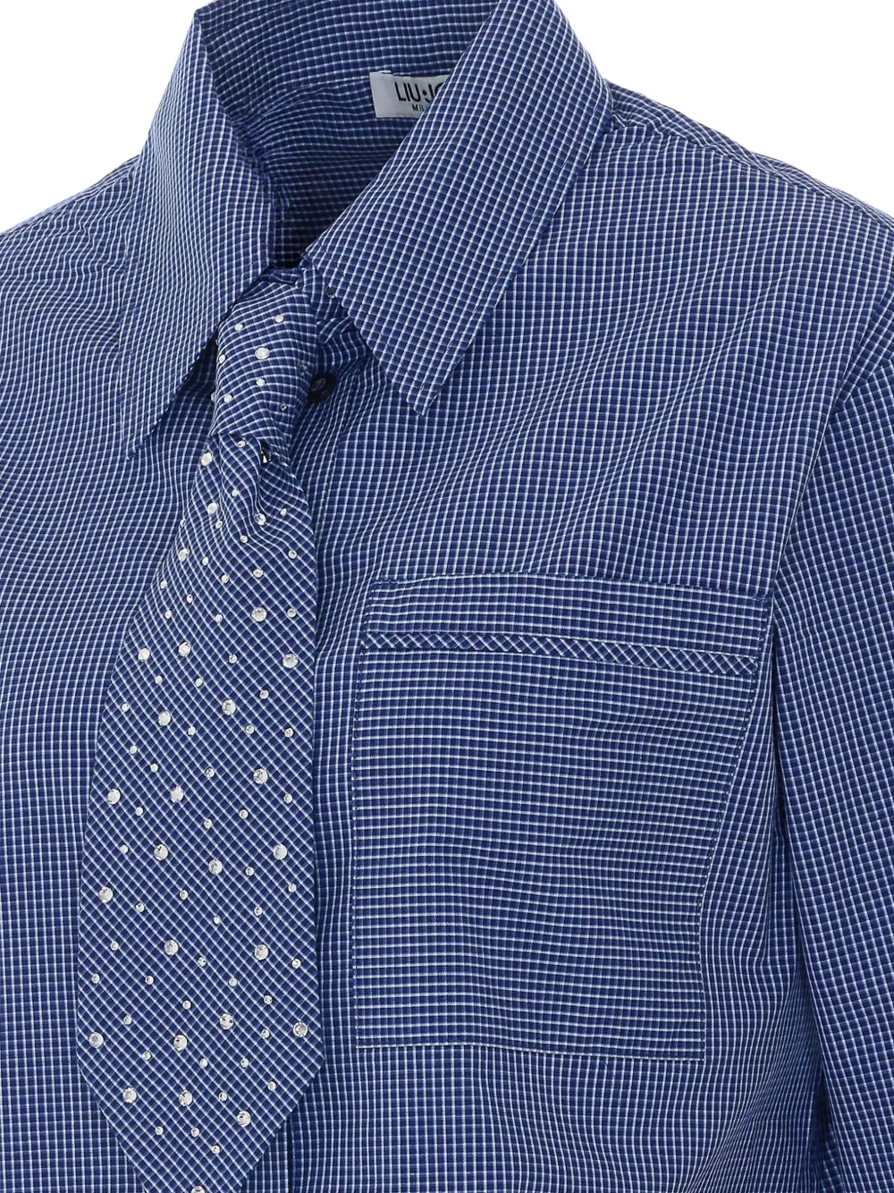 LIU JO Blouse met stropdas Blauw