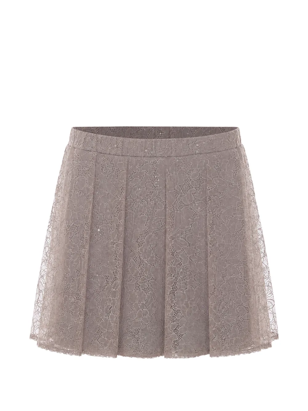 TWINSET lace miniskirt with sequins - Toni neutri