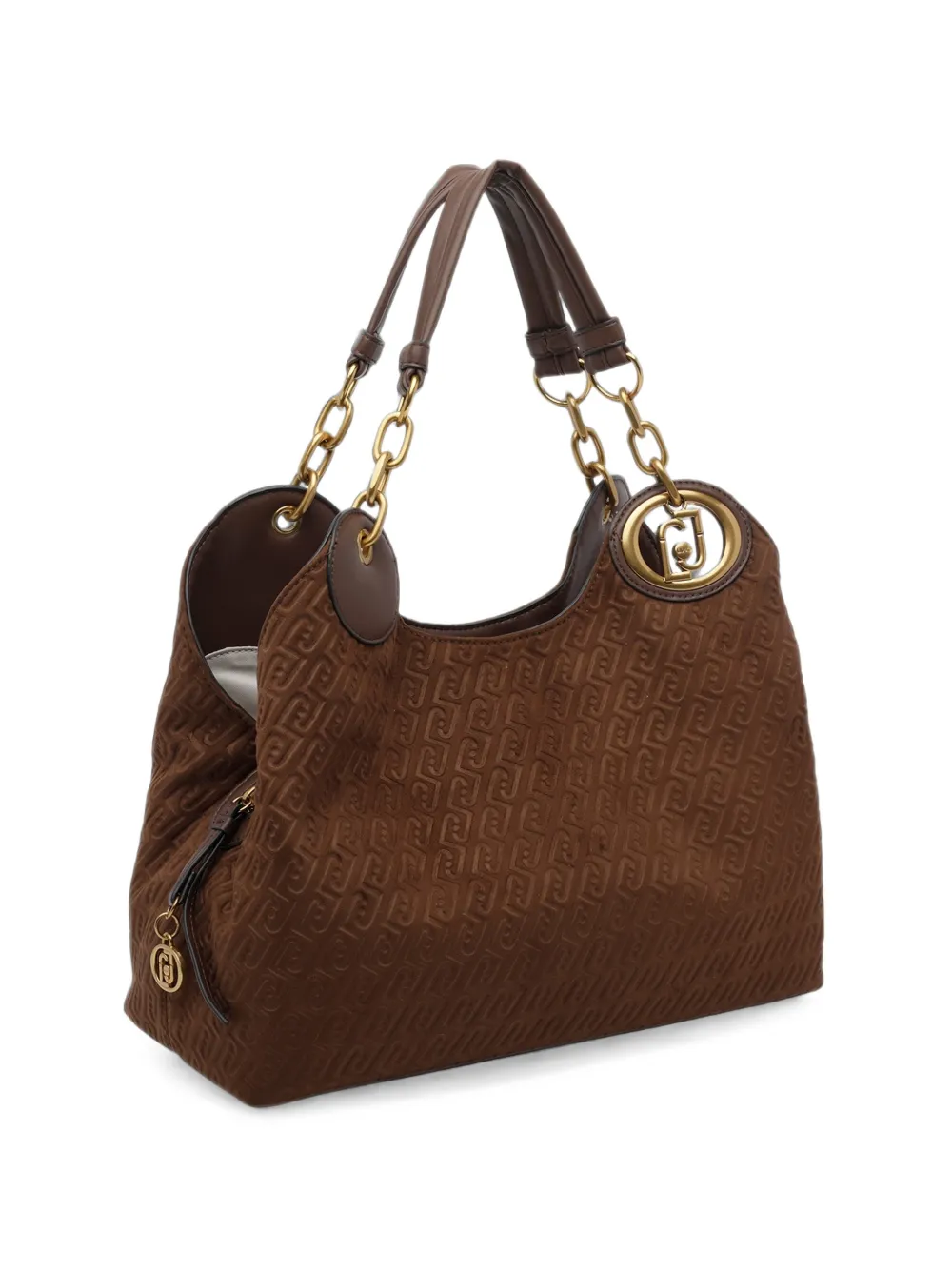 LIU JO monogram-embossed chain-link tote bag · OS