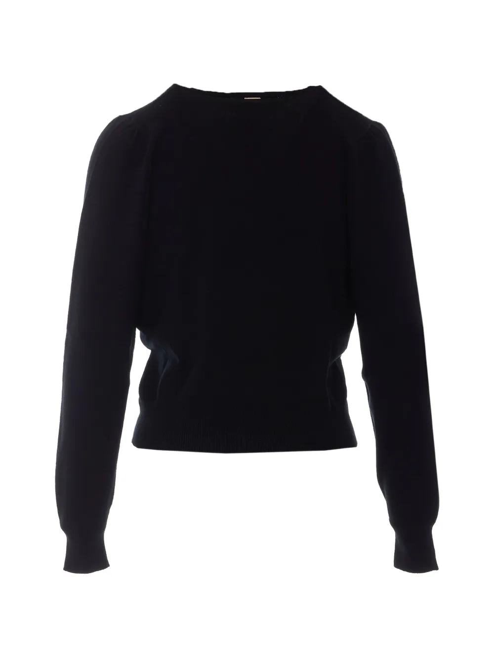 TWINSET V-neck puff-sleeve sweater - Nero