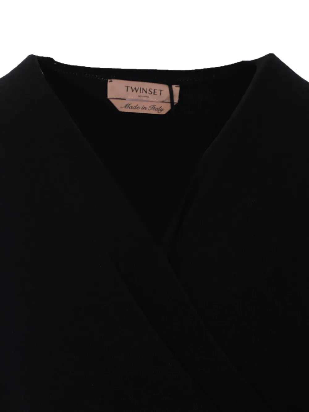 TWINSET Trui met pofmouwen en V-hals Zwart