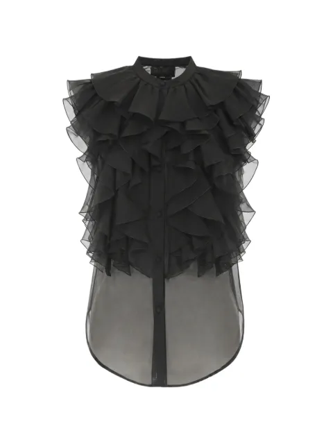 Max Mara camisa con volantes