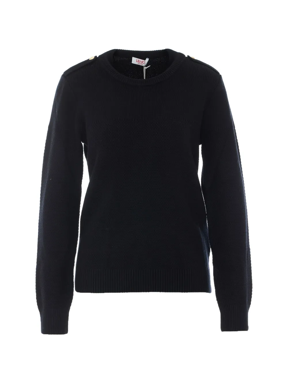 LIU JO button-shoulder sweater - Nero