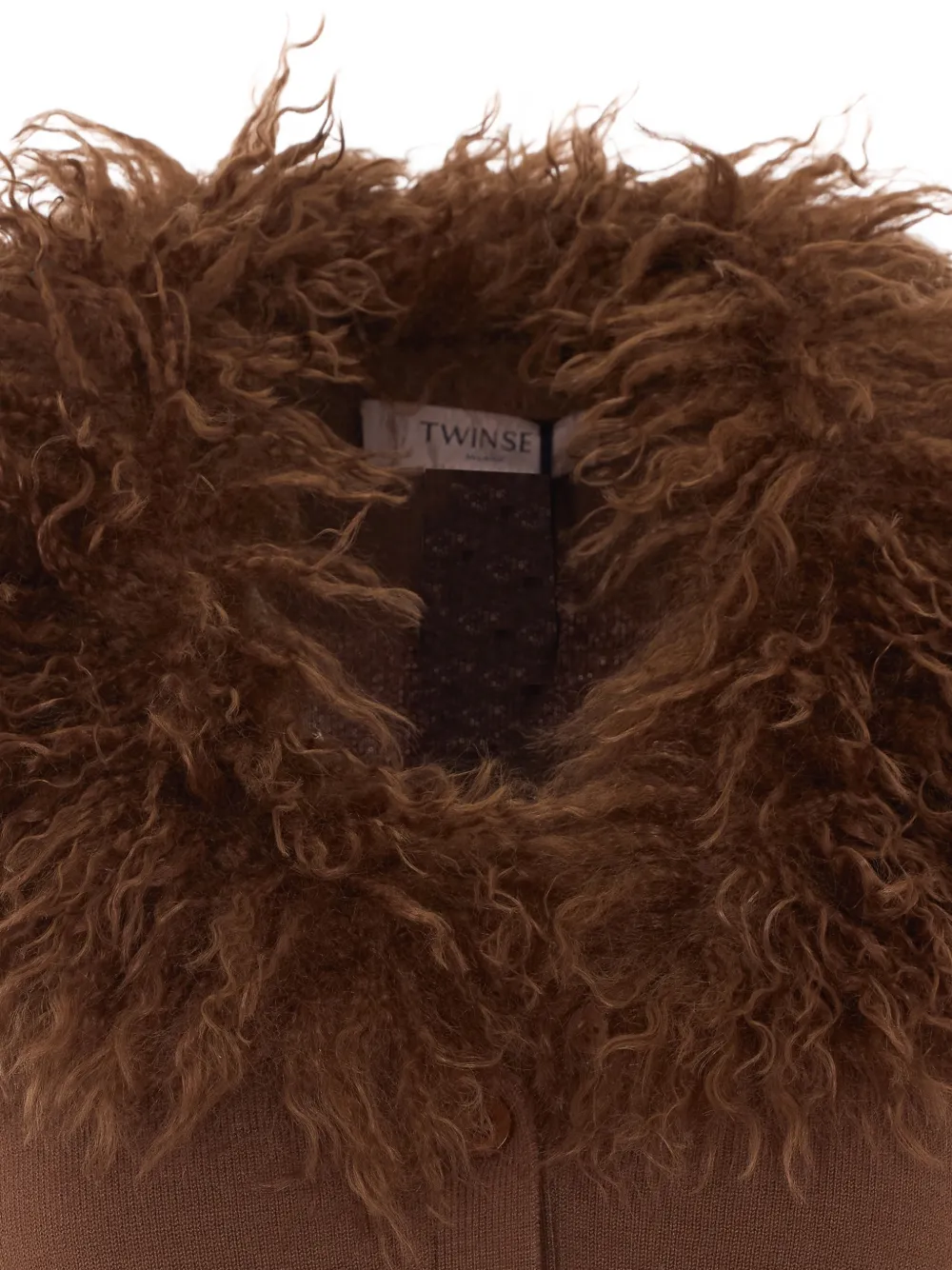 TWINSET Vest van imitatiebont Bruin