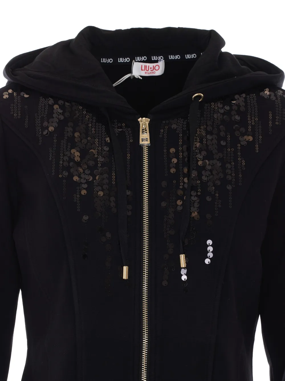 LIU JO Hoodie met pailletten Zwart