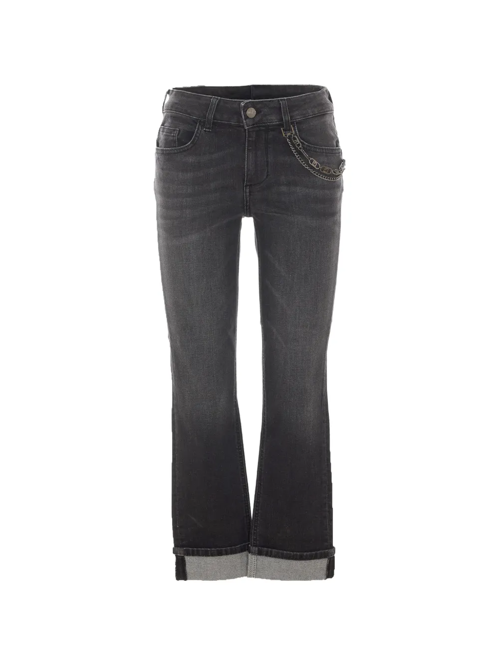 LIU JO Monroe logo-chain jeans - Nero