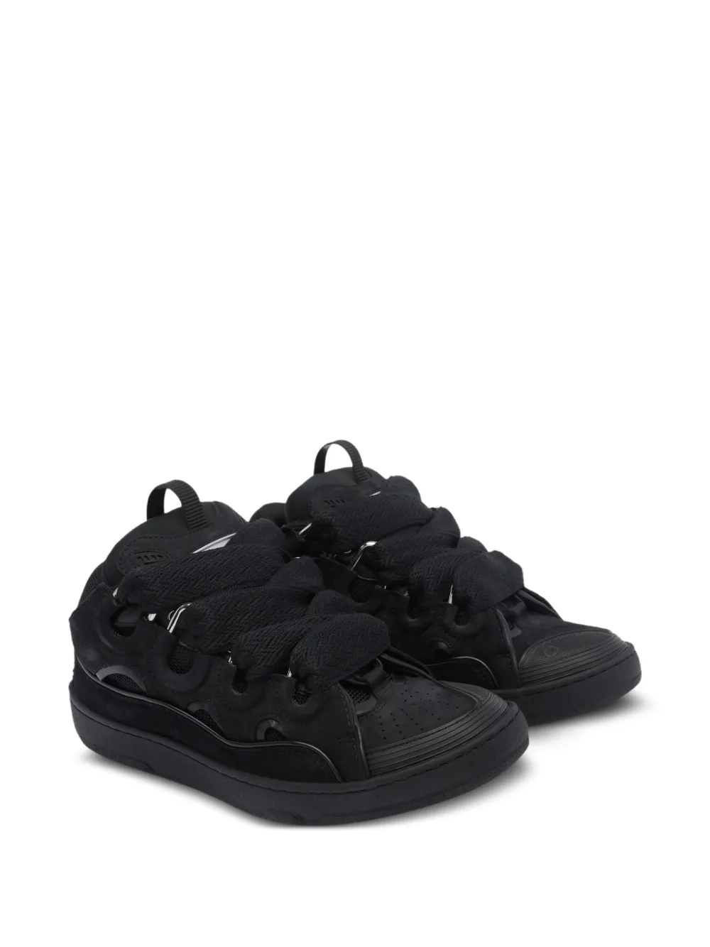 Lanvin Curb suede sneakers Zwart