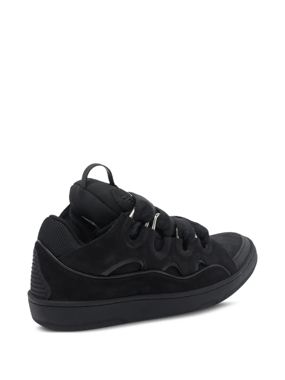 Lanvin Curb suede sneakers Zwart