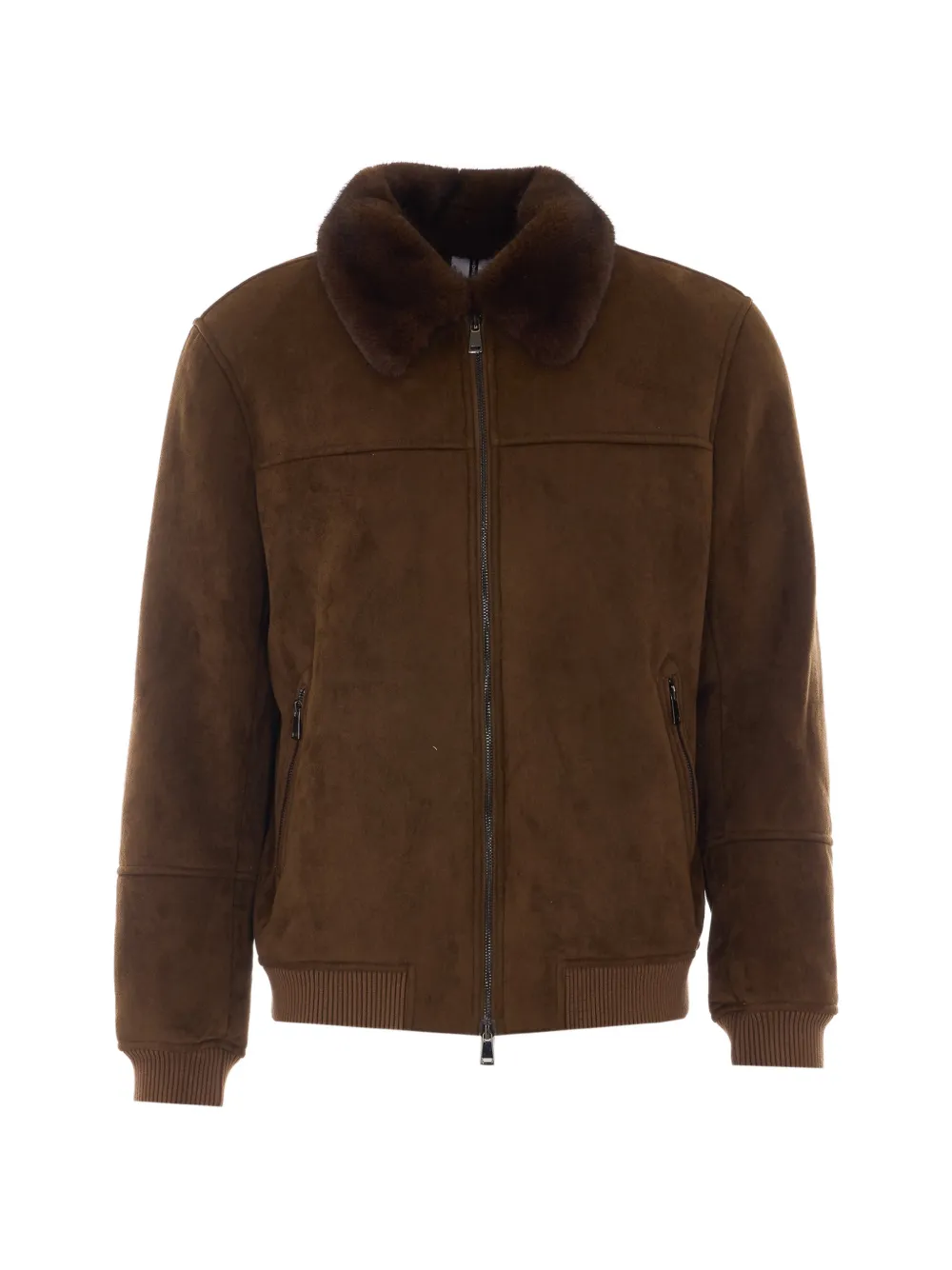 Sword 6.6.44 Collar Zip-up Jacket In Brown