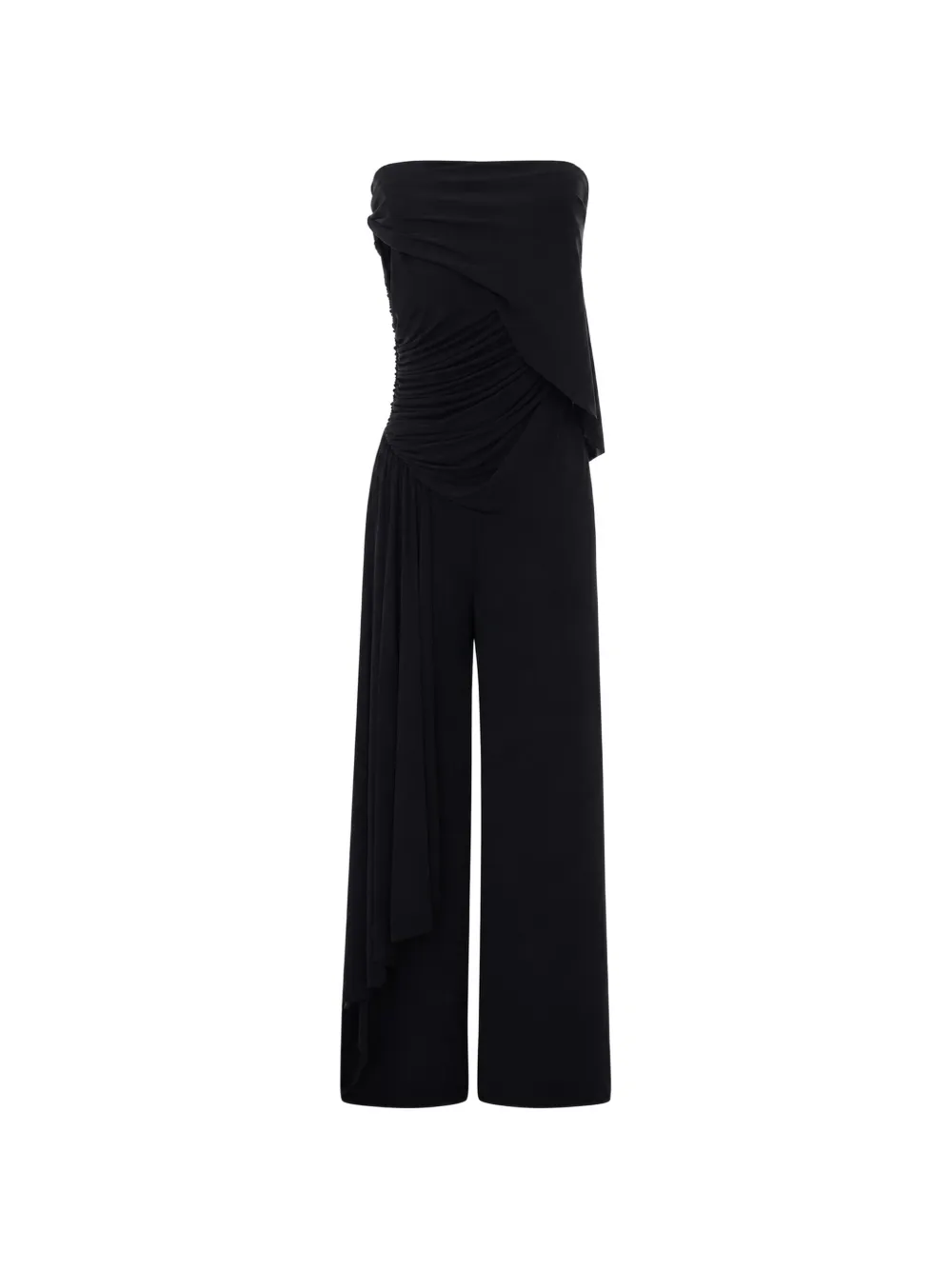 Lanvin draped jumpsuit in crepe jersey - Nero