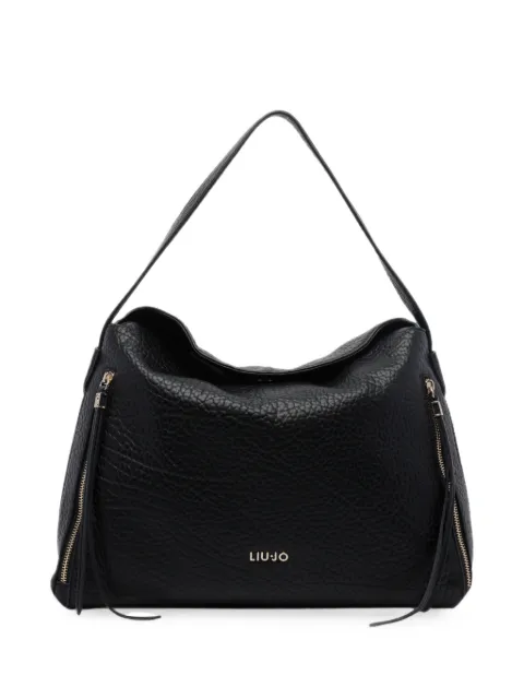 LIU JO grained-effect logo-plaque tote bag