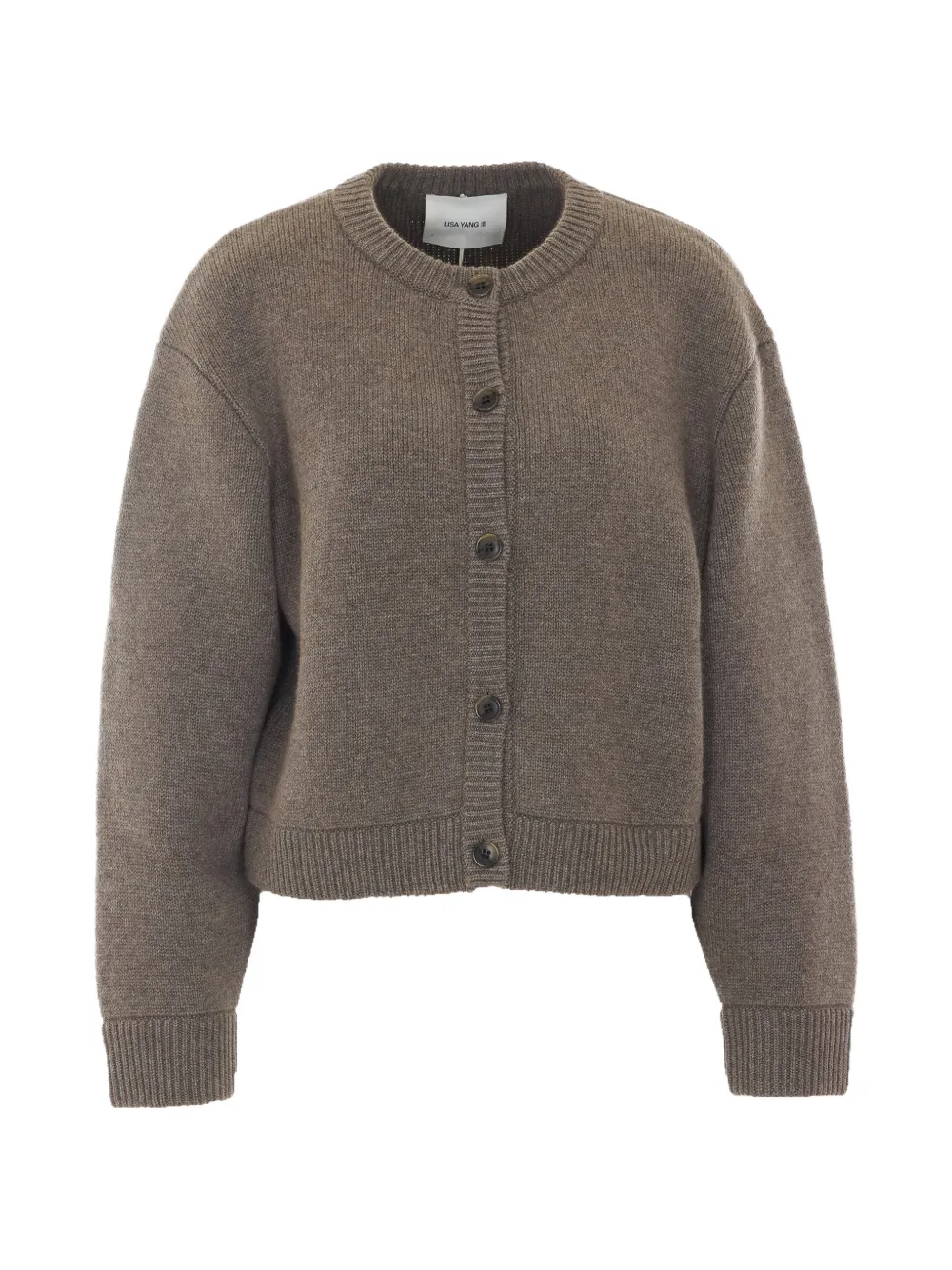 Lisa Yang Emmylou crewneck cardigan - Marrone