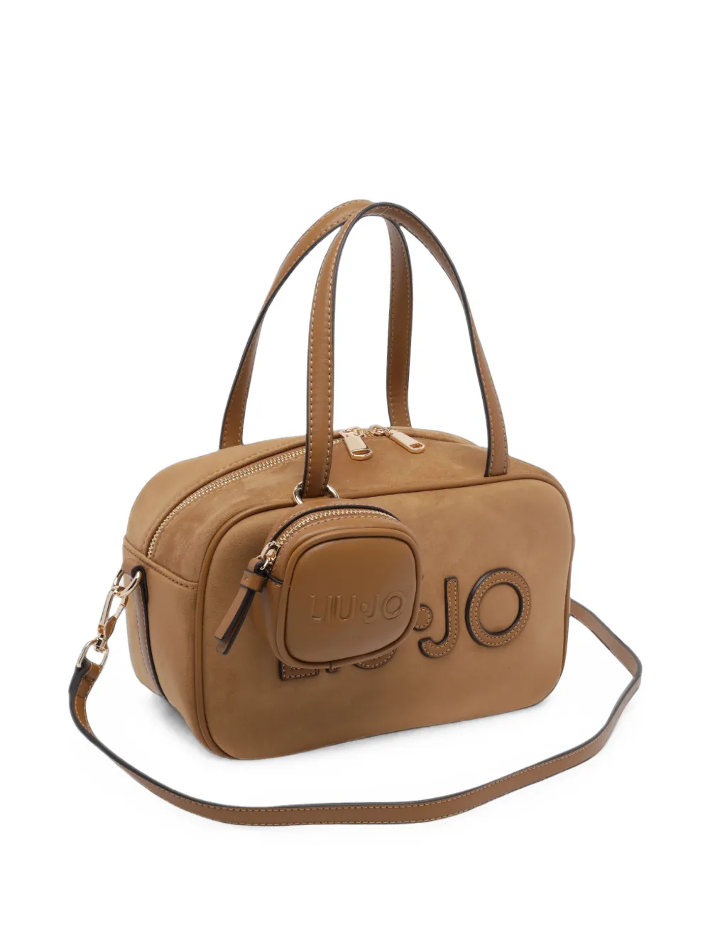 LIU JO Shopper met logopatch Beige