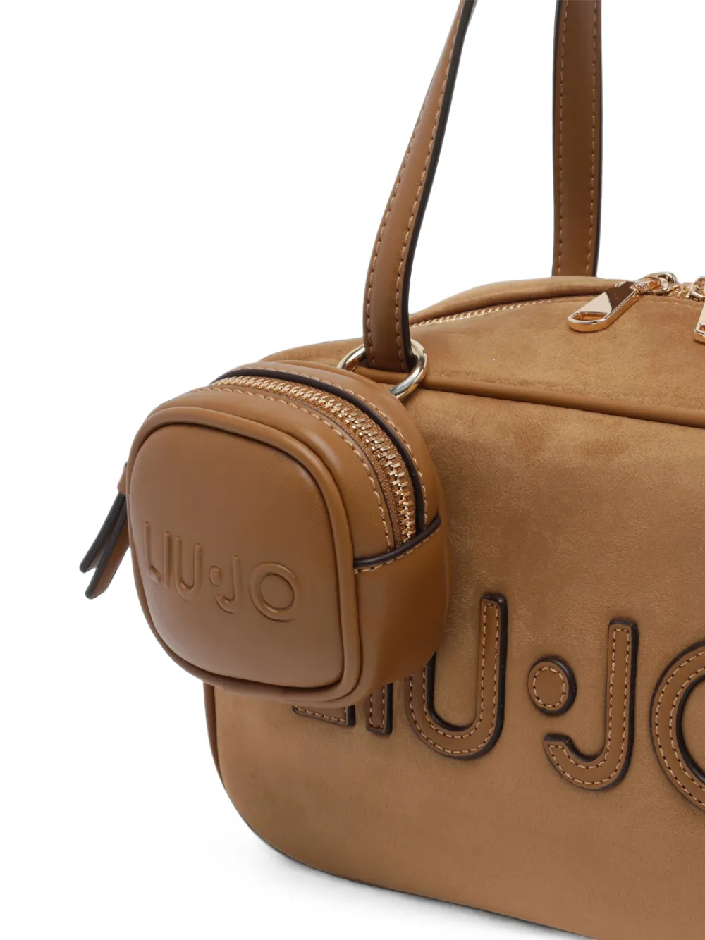 LIU JO Shopper met logopatch Beige