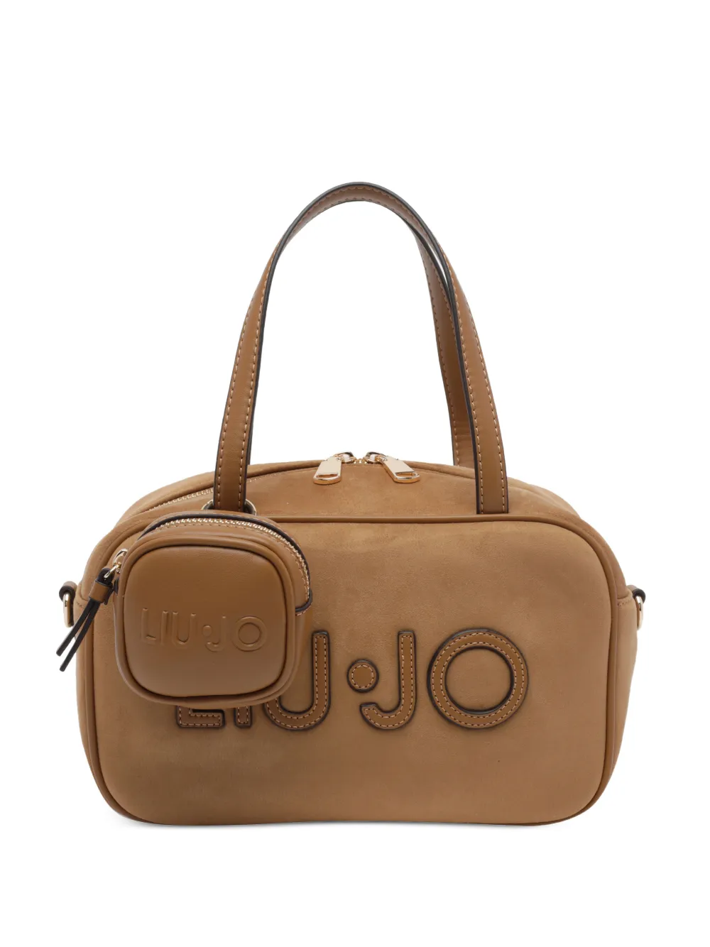 LIU JO logo-patch tote bag - Toni neutri