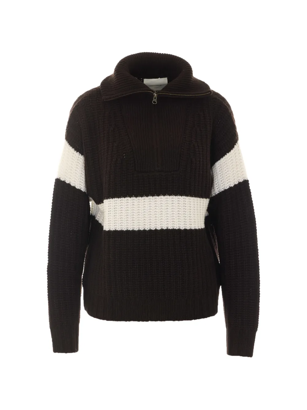 Lisa Yang Mavis striped half-zip sweater