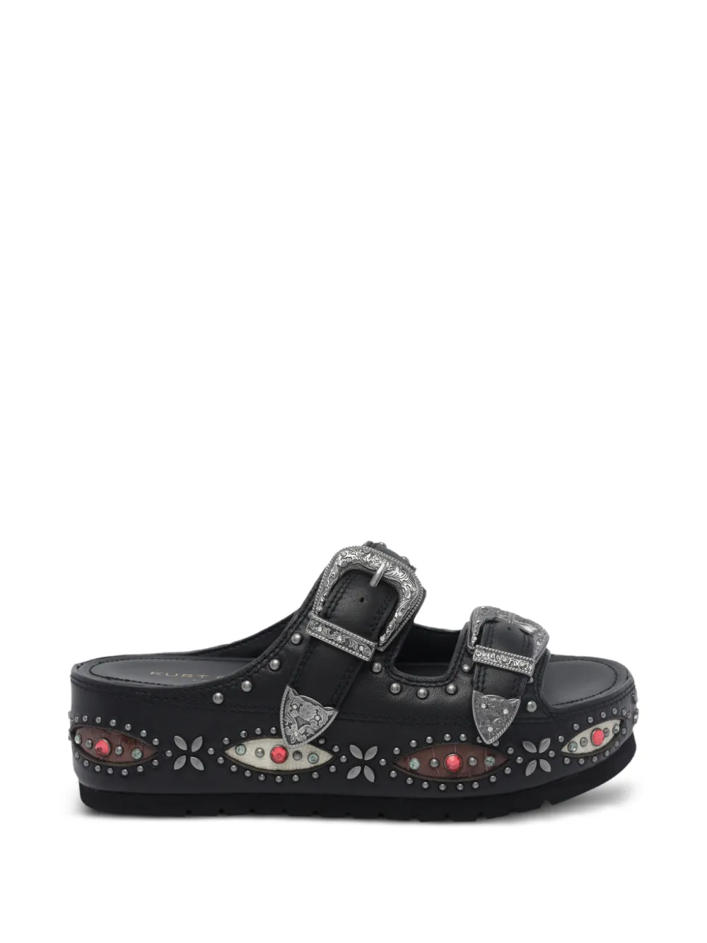 Kurt Geiger London stud-embellished buckle-fastening sandals - Nero