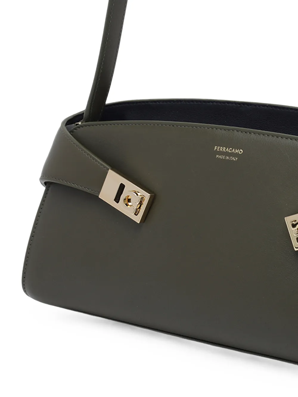 Ferragamo Hug East-West schoudertas Groen