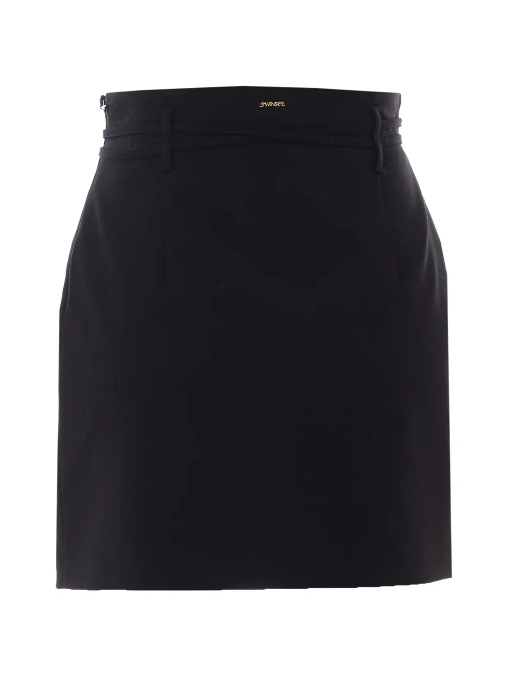 TWINSET Mini-rok met trekkoordtaille Zwart