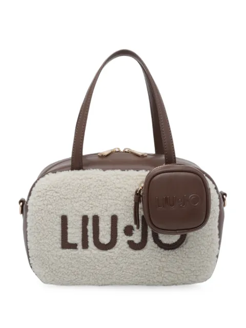 LIU JO tote de peo artificial con parche del logo