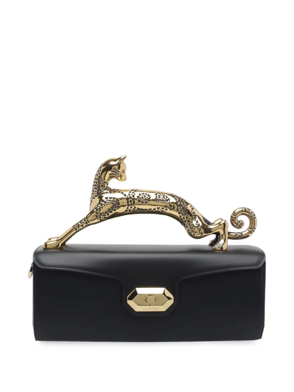 Lanvin Pencil Cat bag in leather - Nero