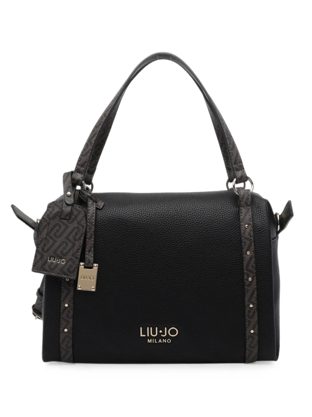 LIU JO logo-plaque tote bag - Nero
