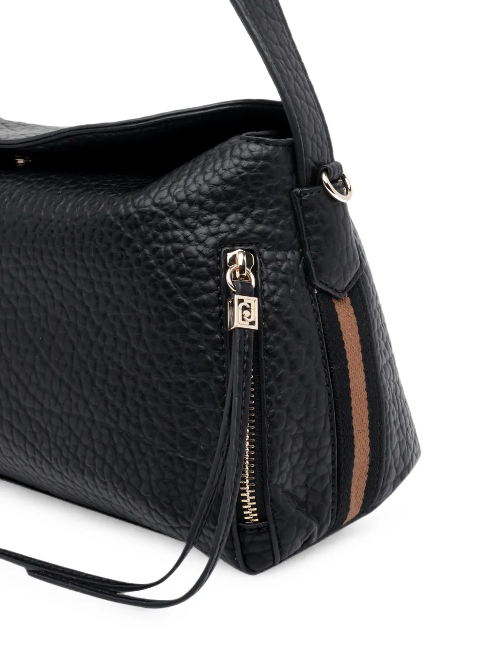 LIU JO Shopper met logo-plakkaat en bewerkt effect Zwart