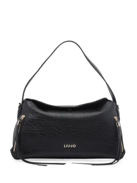 LIU JO grained-effect logo-plaque tote bag