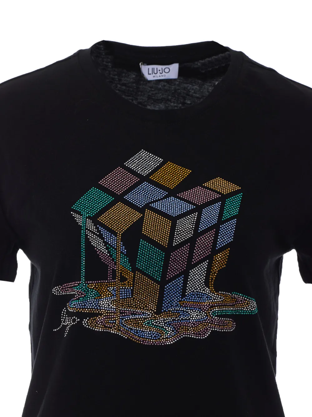 LIU JO T-shirt verfraaid met stras Zwart