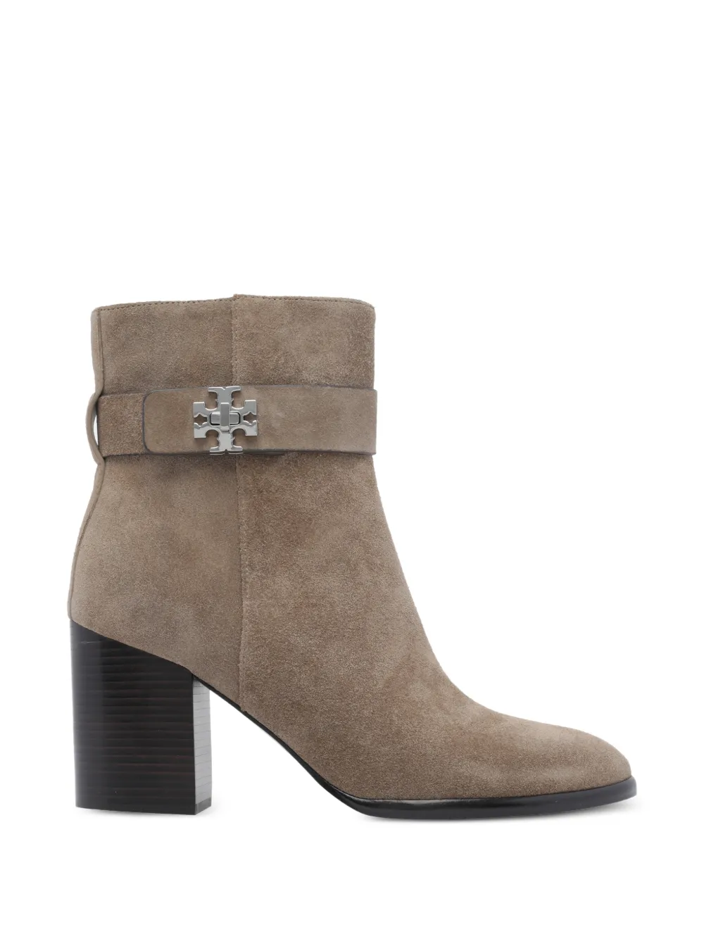Tory Burch Turnlock suede ankle boots Beige